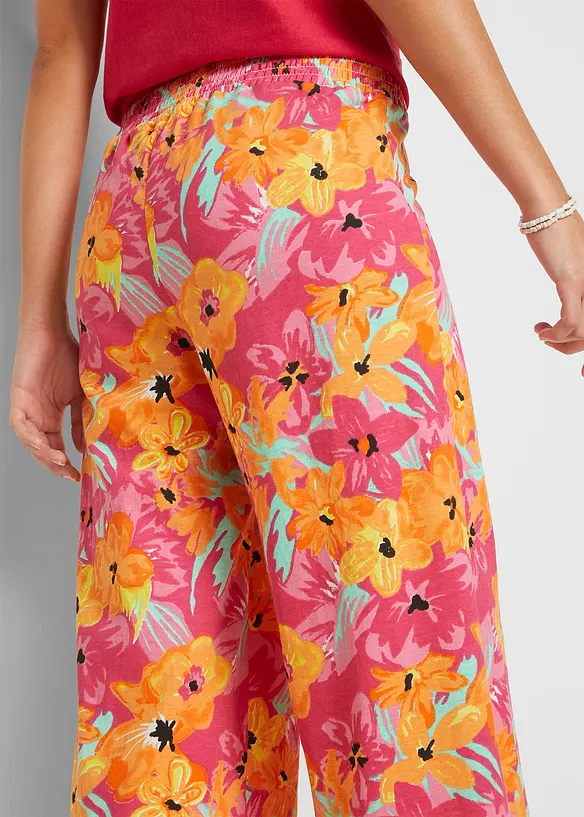Pantaloni a palazzo in jersey di misto viscosa morbido, bonprix