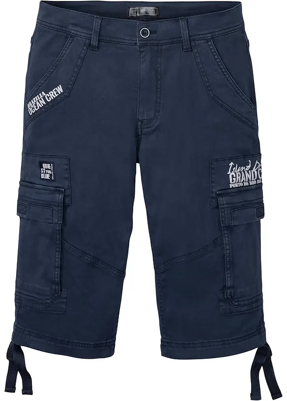 Bermuda lunghi elasticizzati con tasche cargo, regular fit, bonprix