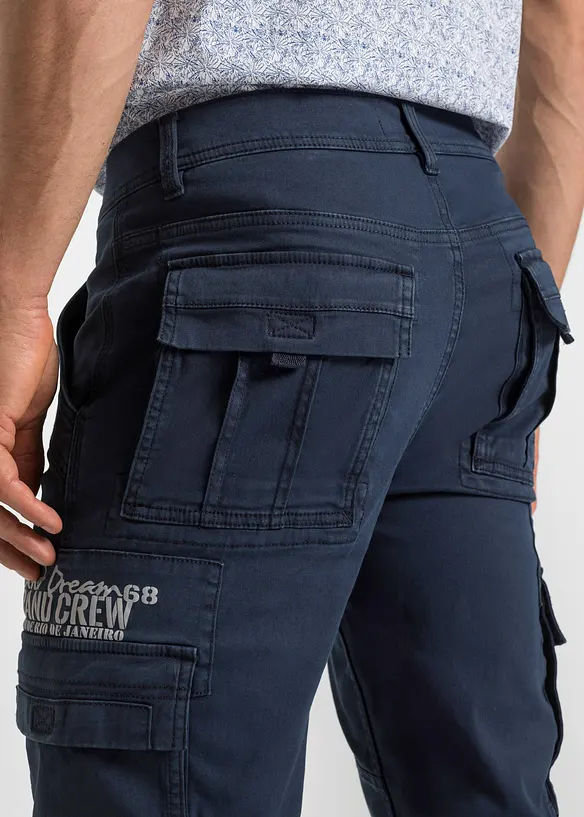 Bermuda lunghi elasticizzati con tasche cargo, regular fit, bonprix
