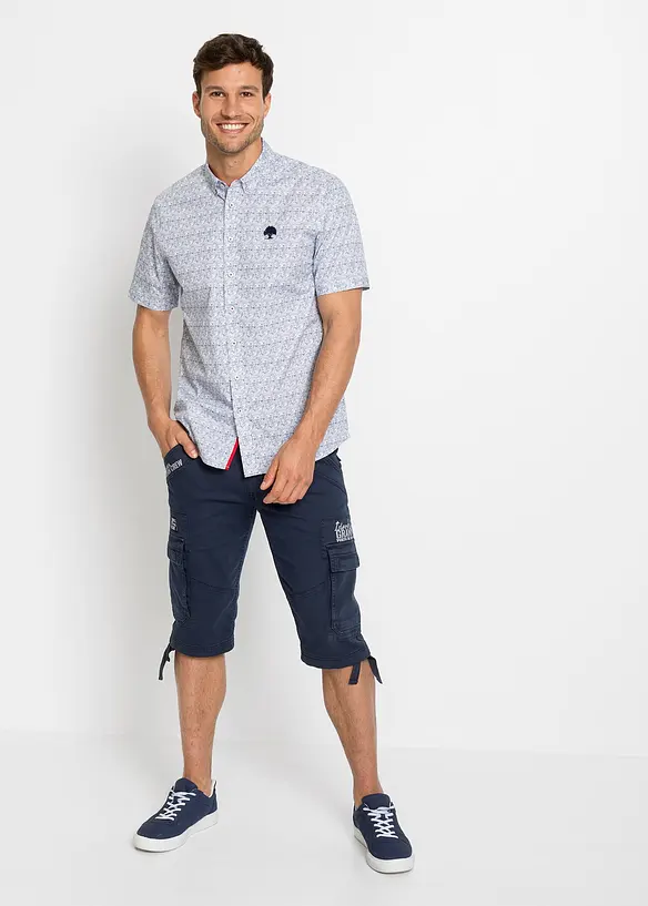 Bermuda lunghi elasticizzati con tasche cargo, regular fit, bonprix