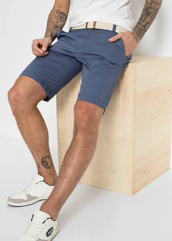 Bermuda chino elasticizzati con cintura, regular fit, bonprix