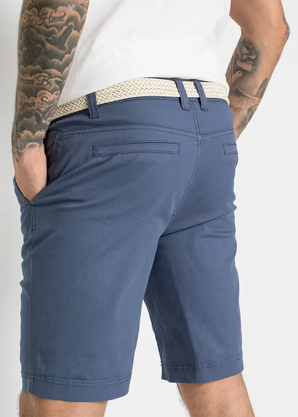 Bermuda chino elasticizzati con cintura, regular fit, bonprix