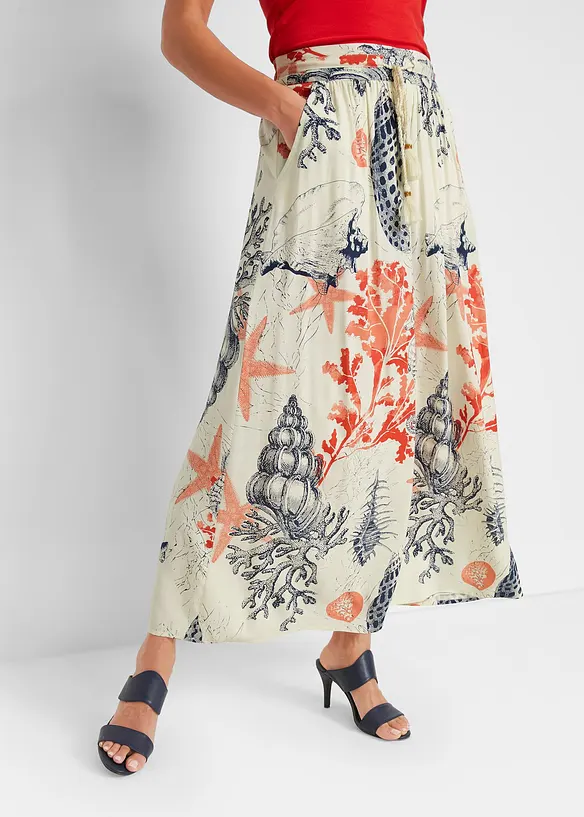 Gonna lunga in viscosa fluida, bonprix