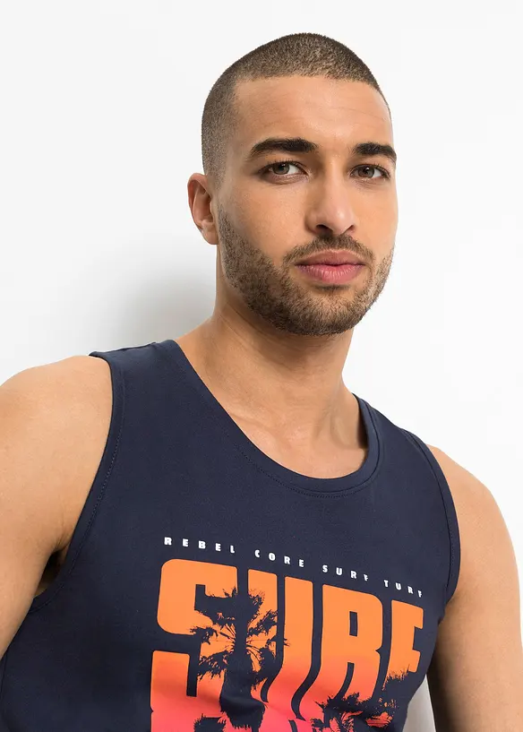 Canotta in puro cotone biologico, slim fit (pacco da 2), bonprix