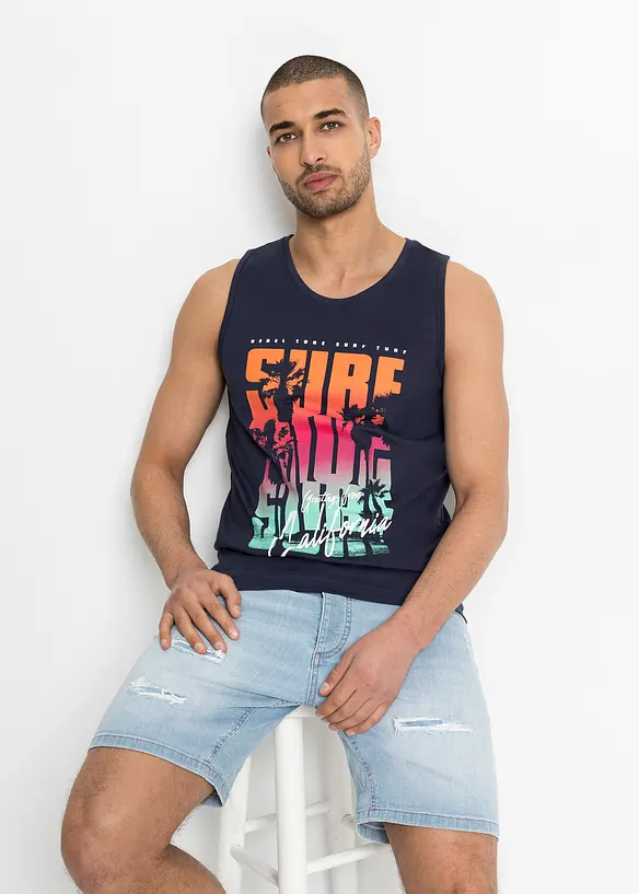 Canotta in puro cotone biologico, slim fit (pacco da 2), bonprix