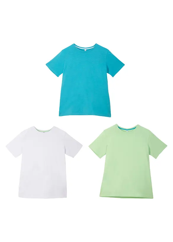 T-shirt in puro cotone (pacco da 3), bonprix