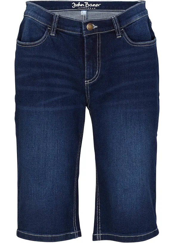 Bermuda di jeans elasticizzati comfort, bonprix