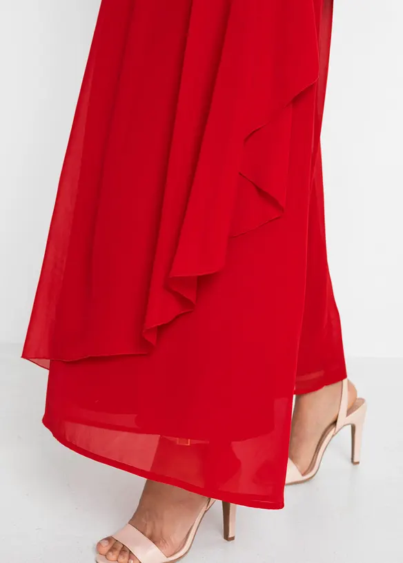 Abito in chiffon con arricciature, bonprix