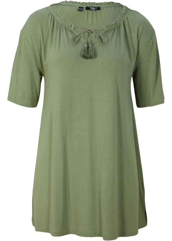 Maglia lunga in misto viscosa, bonprix