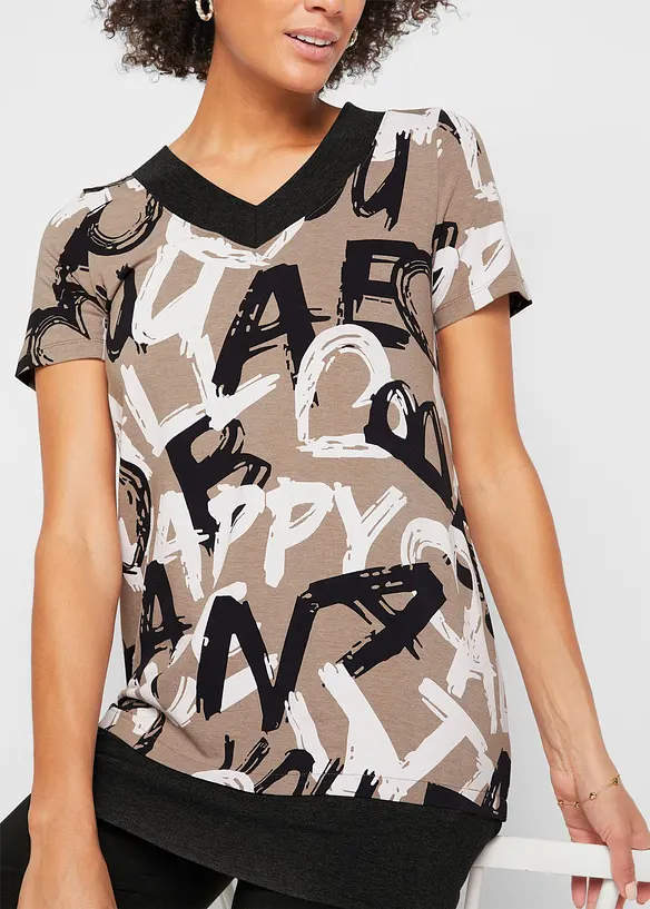 Maglia lunga a maniche corte, bonprix