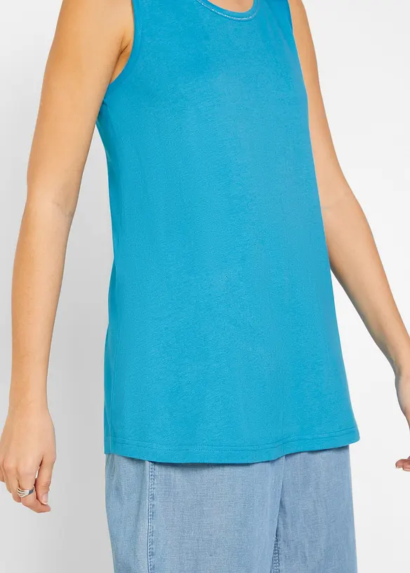 Top lungo con scollo rotondo, bonprix