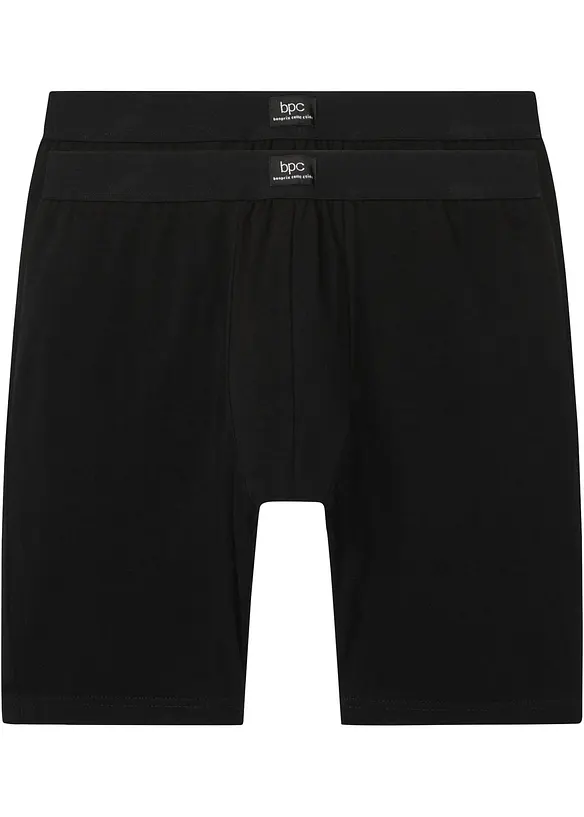 Boxer aderenti lunghi con cotone (pacco da 2), bonprix