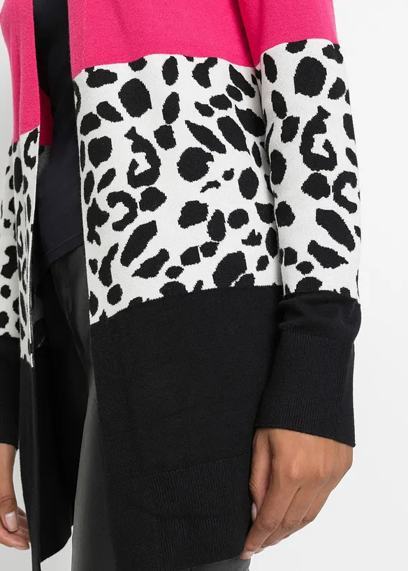 Cardigan lungo a costine, bonprix