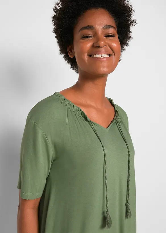 Maglia lunga in misto viscosa, bonprix