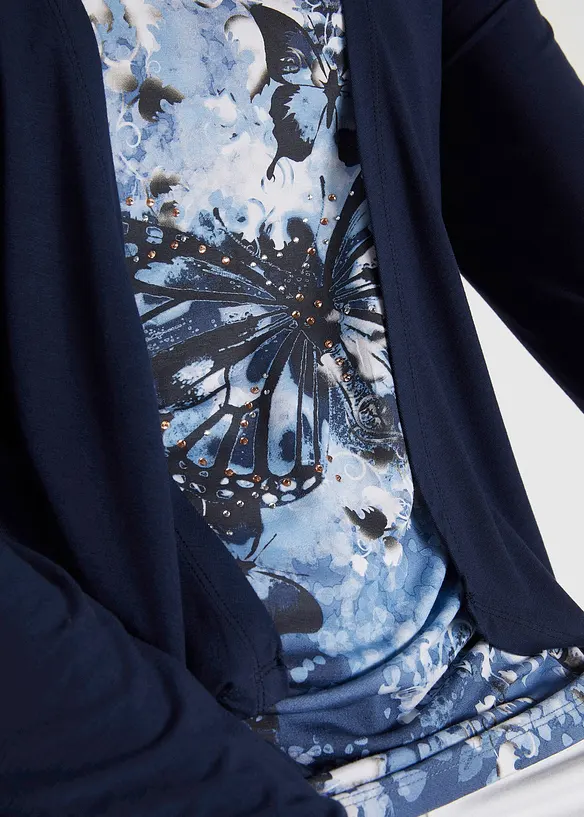 Maglia 2 in 1 fantasia, bonprix