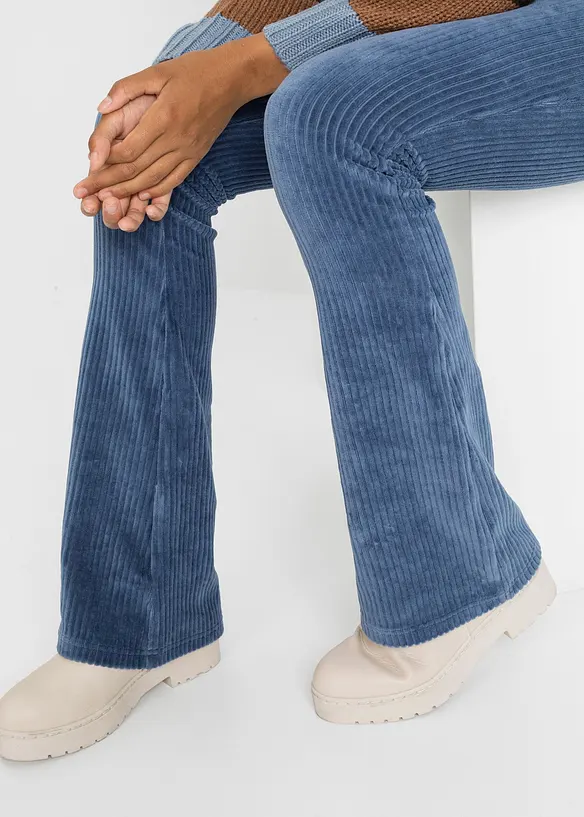 Leggings svasati in velluto, bonprix