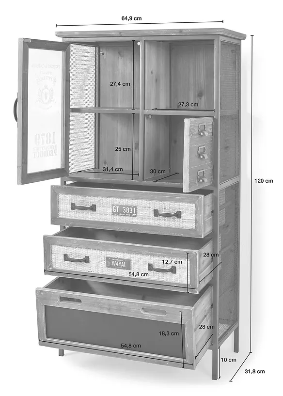 Credenza con vetrina, bonprix