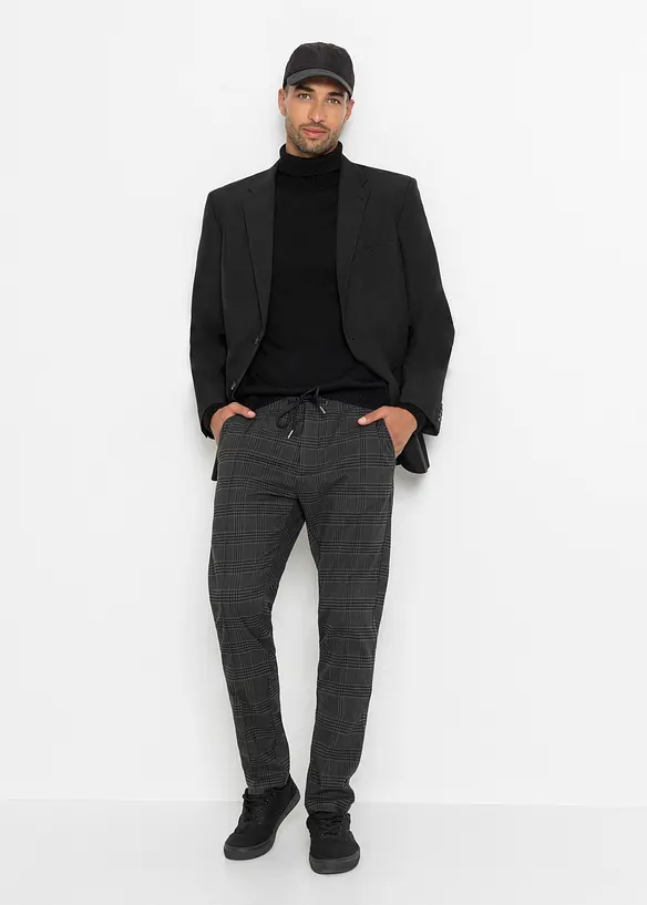 Pantaloni in simil lana con cinta comoda, regular fit, bonprix
