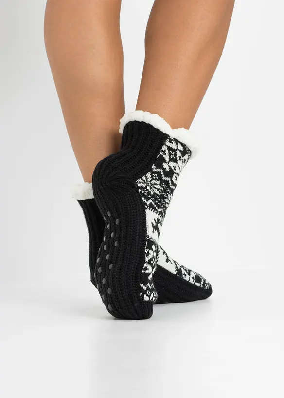 Calzini corti morbidi con interno effetto peluche, bpc bonprix collection