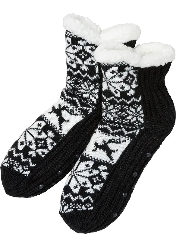 Calzini corti morbidi con interno effetto peluche, bpc bonprix collection