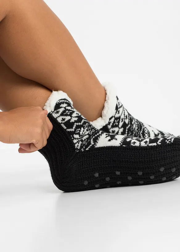 Calzini corti morbidi con interno effetto peluche, bpc bonprix collection