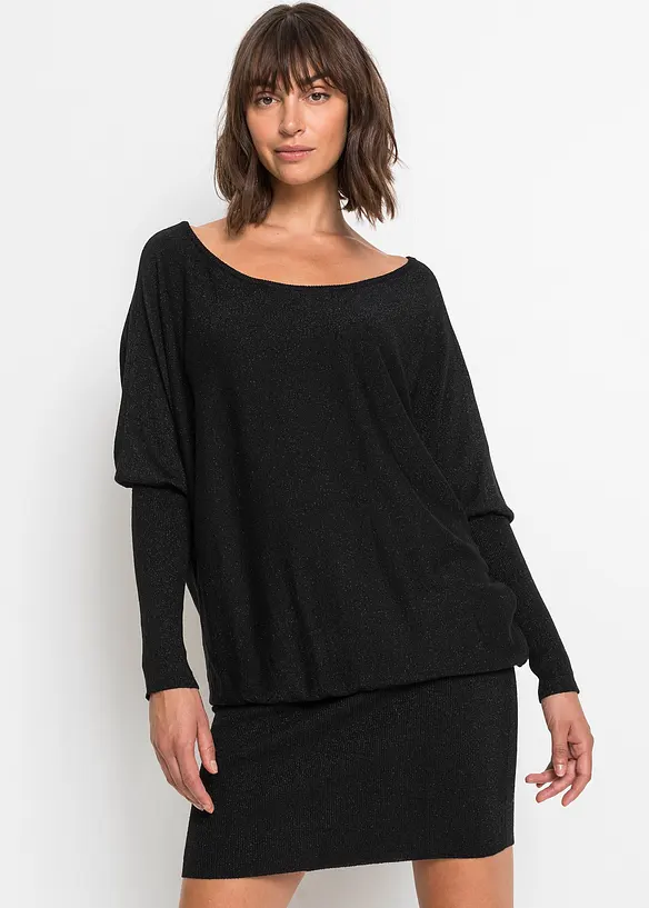 Abito fluente in maglia misto viscosa, bonprix