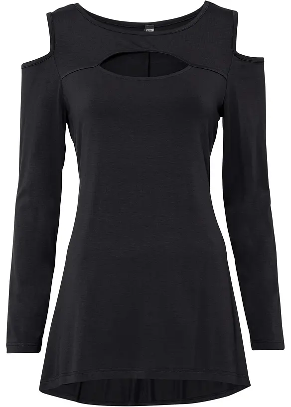 Maglia lunga con cut-out in viscosa sostenibile, RAINBOW