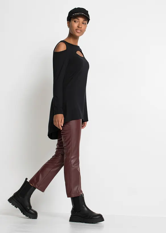 Maglia lunga con cut-out in viscosa sostenibile, RAINBOW