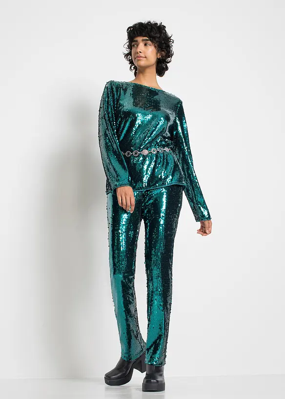 Blusa in paillettes, bonprix
