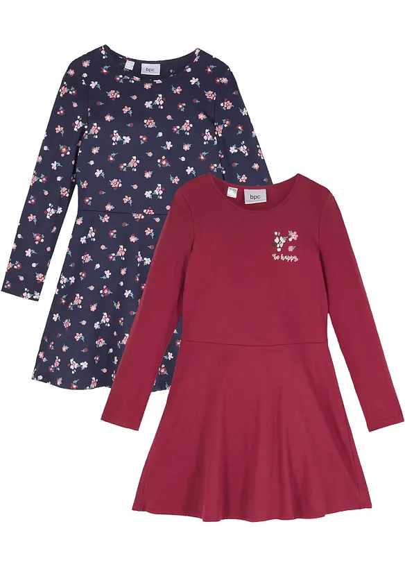 Abito in jersey di puro cotone (pacco da 2), bonprix