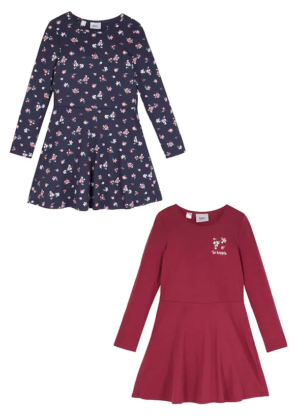 Abito in jersey di puro cotone (pacco da 2), bonprix