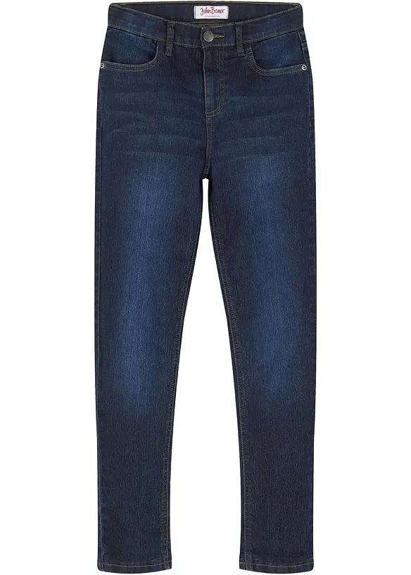 Jeans termici con fodera di jersey, vita media, bonprix