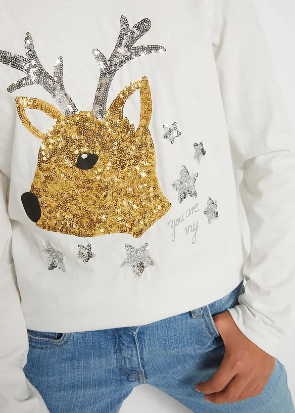 Maglia a maniche lunghe in puro cotone biologico, bonprix