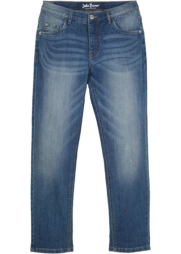Jeans slim fit con vita regolabile, straight, bonprix
