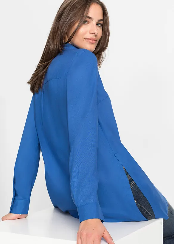 Camicetta lunga con spacchi in viscosa fluente, bonprix