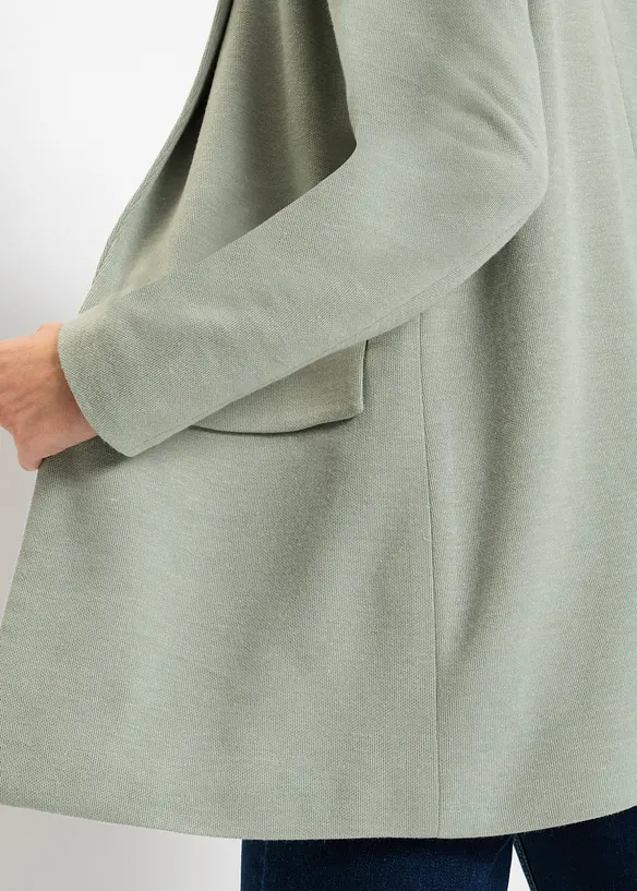 Blazer in jersey lungo con tasche, bonprix