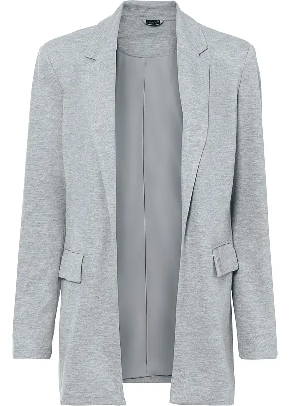 Blazer in jersey lungo con tasche, bonprix