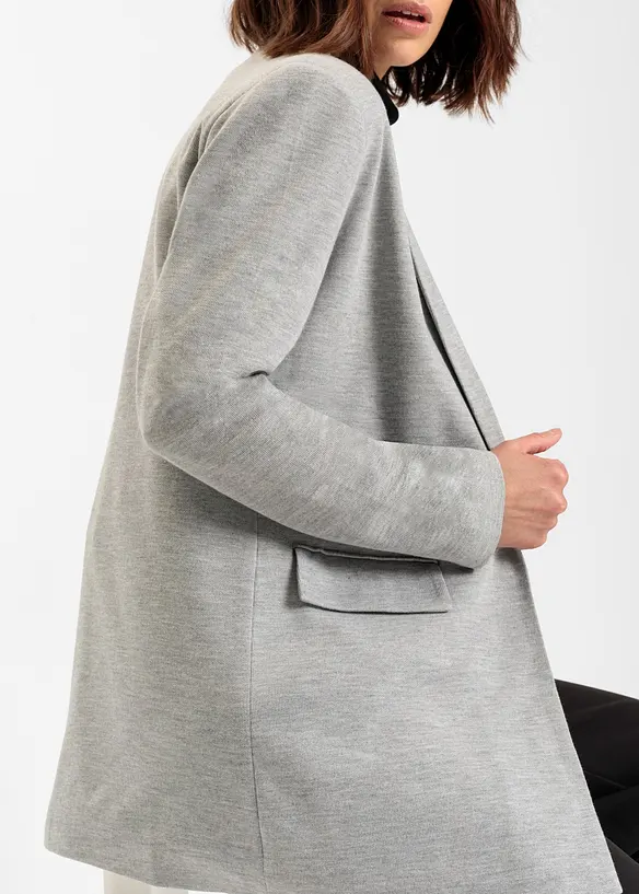 Blazer in jersey lungo con tasche, bonprix
