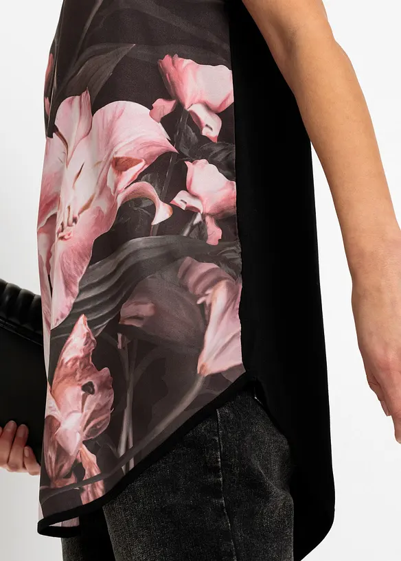Maglia stampata in misto viscosa morbido, bonprix