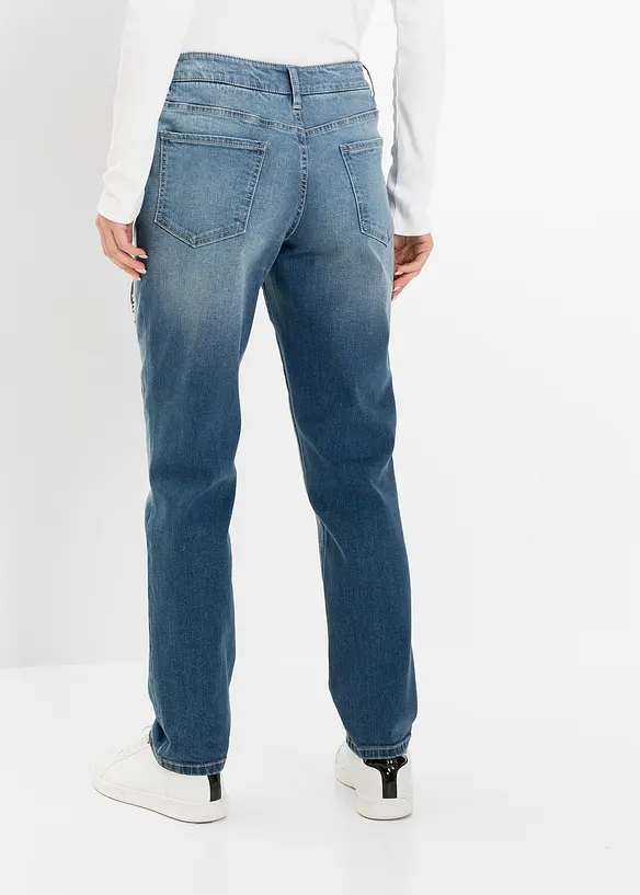 Jeans boyfriend, vita media, bonprix
