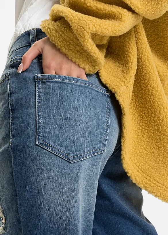 Jeans boyfriend, vita media, bonprix