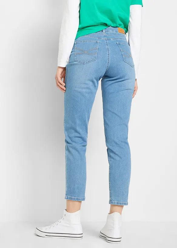 Jeans boyfriend con laccetto in vita, vita media, John Baner JEANSWEAR