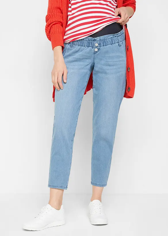 Jeans prémaman a gamba affusolata in cotone elasticizzato, bonprix