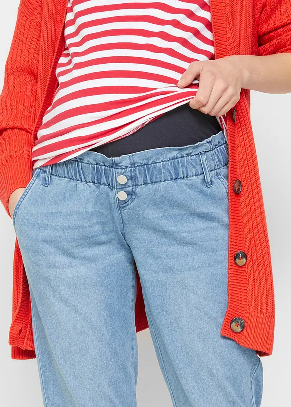 Jeans prémaman a gamba affusolata in cotone elasticizzato, bonprix