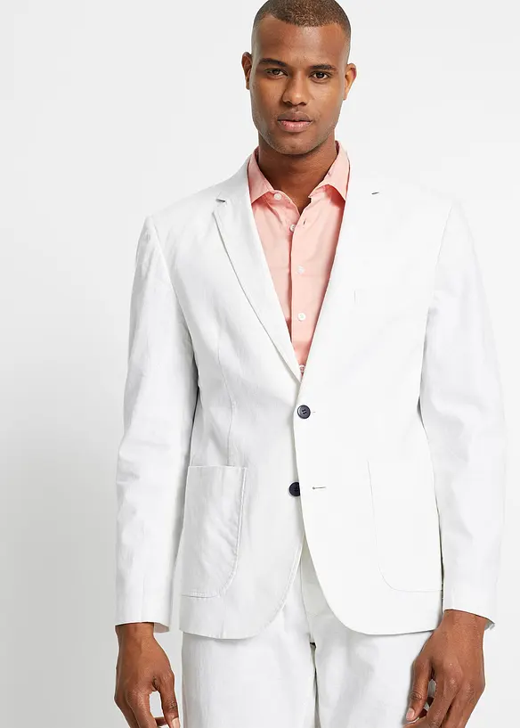 Giacca elegante in misto lino, regular fit, bonprix