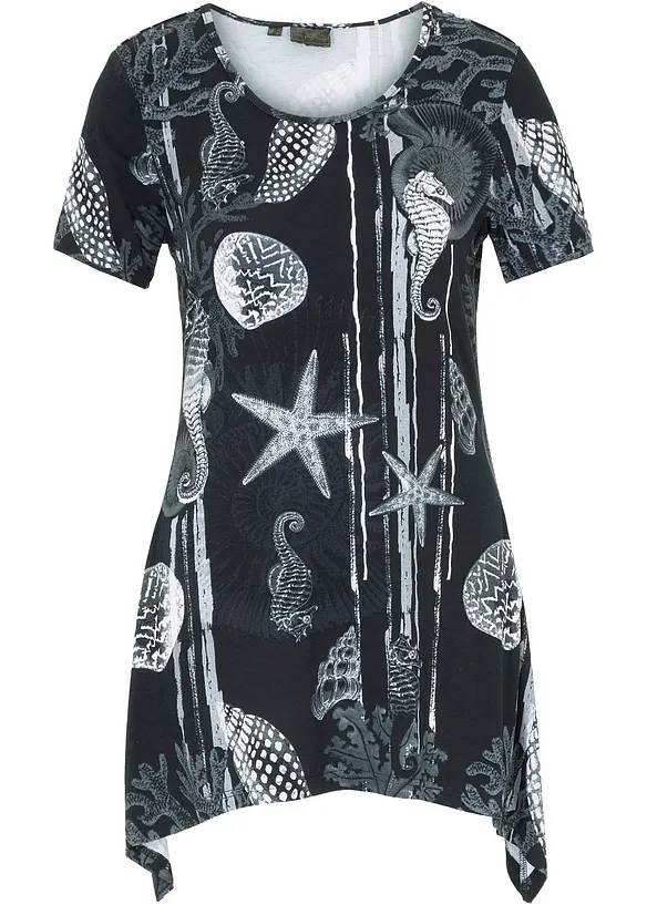 Maglia lunga in misto viscosa morbido, bonprix
