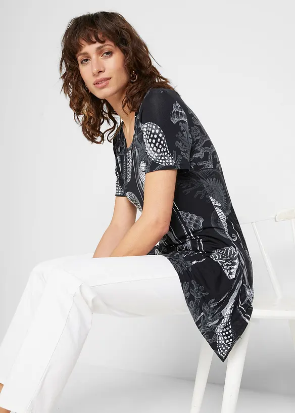 Maglia lunga in misto viscosa morbido, bonprix