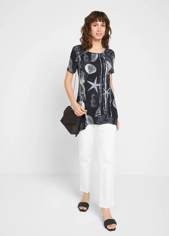 Maglia lunga in misto viscosa morbido, bonprix
