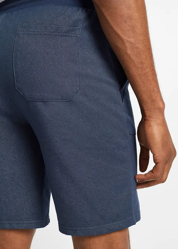Bermuda in felpa effetto denim, bonprix