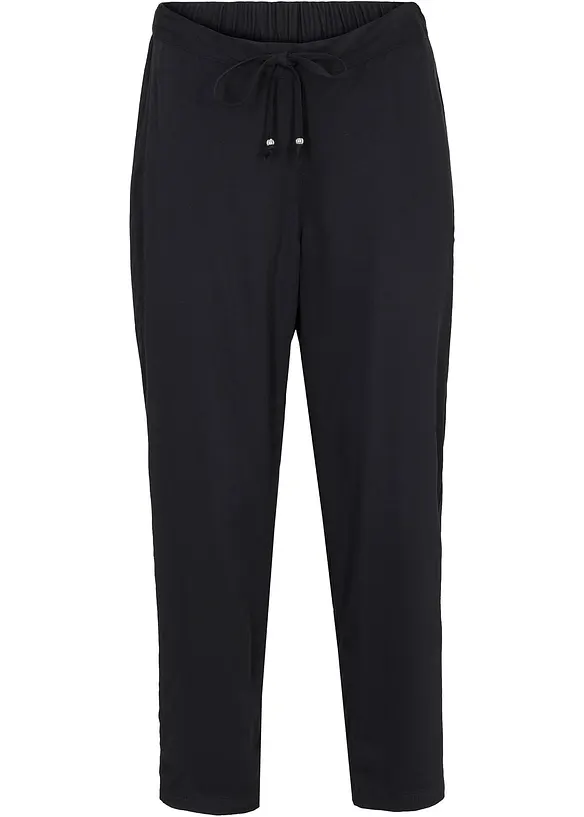 Pantaloni in morbida viscosa con elastico in vita, bonprix